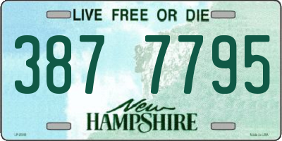 NH license plate 3877795