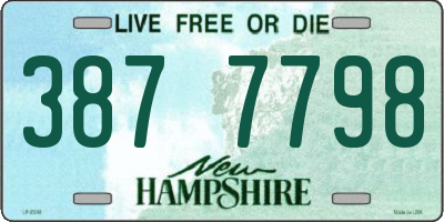NH license plate 3877798