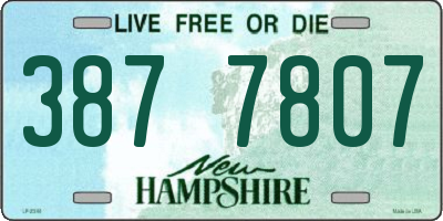 NH license plate 3877807