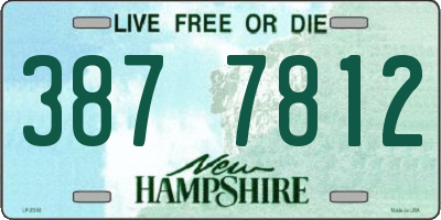 NH license plate 3877812