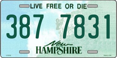 NH license plate 3877831