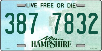 NH license plate 3877832