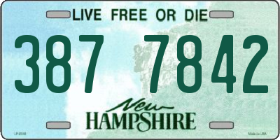 NH license plate 3877842