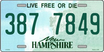NH license plate 3877849