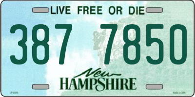 NH license plate 3877850