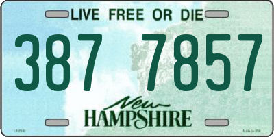 NH license plate 3877857