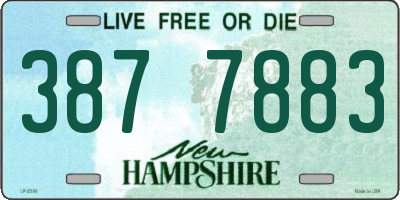 NH license plate 3877883