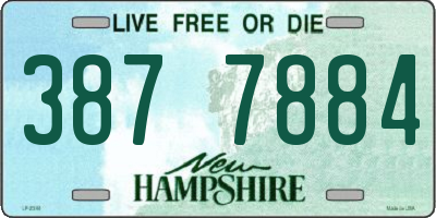 NH license plate 3877884