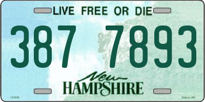 NH license plate 3877893