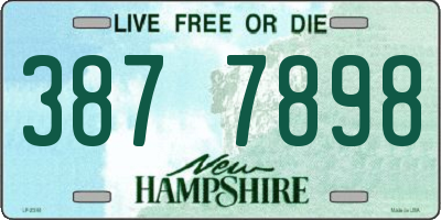 NH license plate 3877898