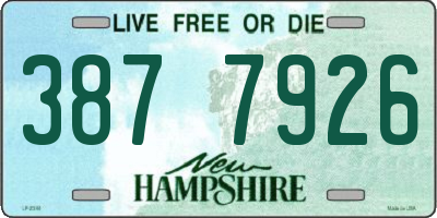 NH license plate 3877926