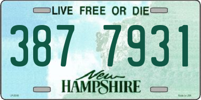 NH license plate 3877931