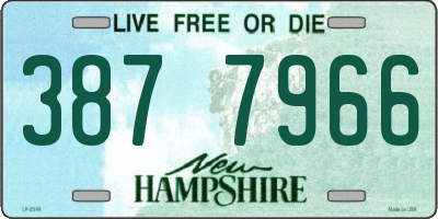 NH license plate 3877966