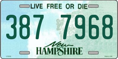 NH license plate 3877968
