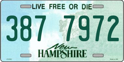 NH license plate 3877972