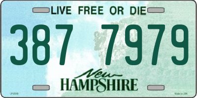 NH license plate 3877979