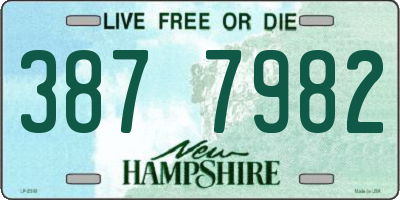 NH license plate 3877982