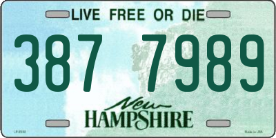 NH license plate 3877989