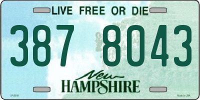 NH license plate 3878043