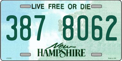NH license plate 3878062