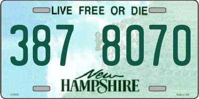 NH license plate 3878070