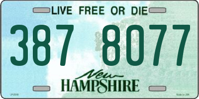 NH license plate 3878077