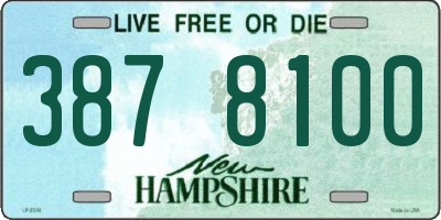 NH license plate 3878100