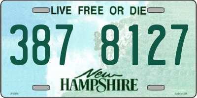 NH license plate 3878127