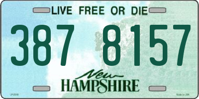 NH license plate 3878157