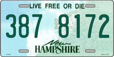 NH license plate 3878172