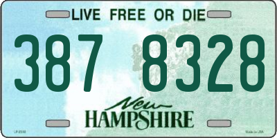 NH license plate 3878328