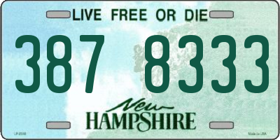 NH license plate 3878333