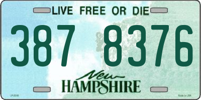 NH license plate 3878376