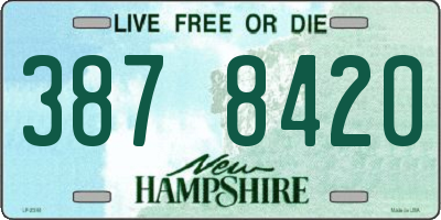 NH license plate 3878420