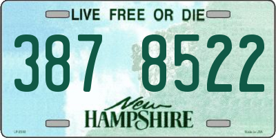 NH license plate 3878522