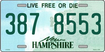 NH license plate 3878553