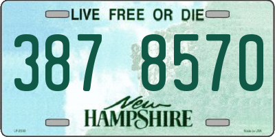NH license plate 3878570