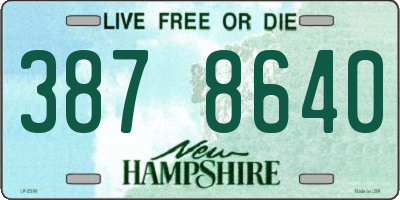 NH license plate 3878640