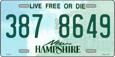NH license plate 3878649