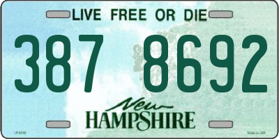NH license plate 3878692