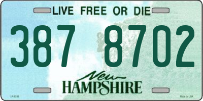 NH license plate 3878702