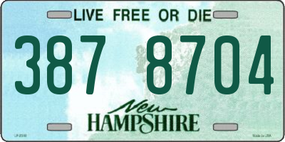 NH license plate 3878704