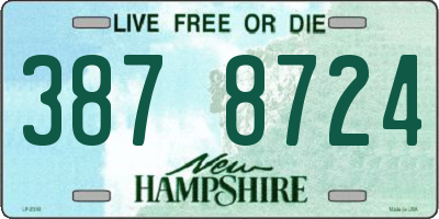 NH license plate 3878724
