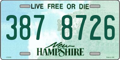 NH license plate 3878726