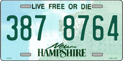 NH license plate 3878764