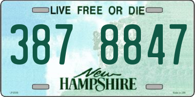NH license plate 3878847