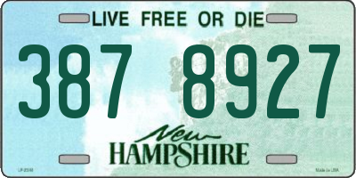 NH license plate 3878927