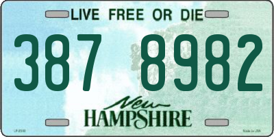 NH license plate 3878982
