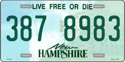NH license plate 3878983