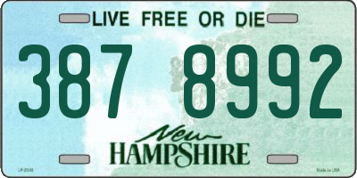 NH license plate 3878992